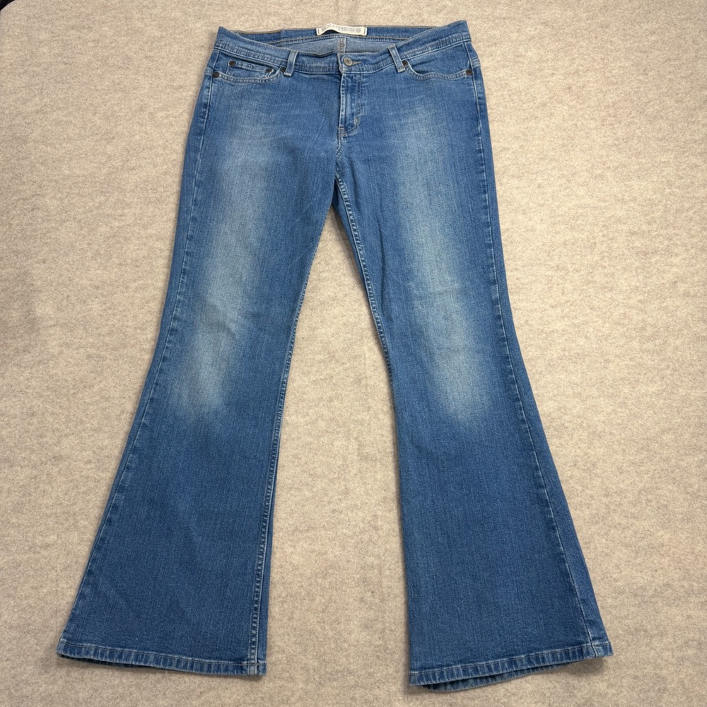 Express Precision Fit Cetine Flare Jeans Low Rise Medium Wash Size 12S Blue